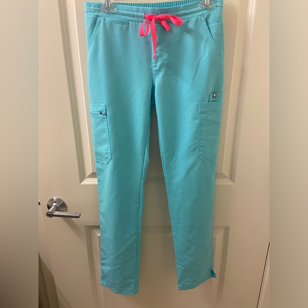 Figs XS Neon Blue Yola Scrub Pants